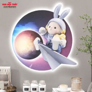 Tranh đèn led hình thỏ dễ thương TT17 giá rẻ