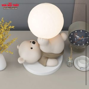 Tượng gấu để bàn kết hợp đèn ngủ TTT64