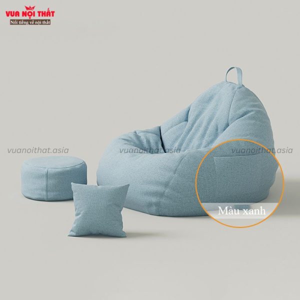 Ghế sofa lười túi đậu cao cấp GL14 màu xanh