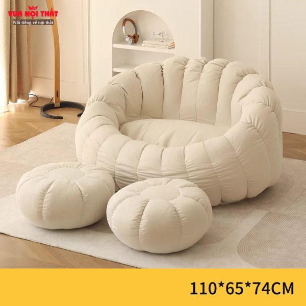 Ghế sofa lười túi đậu GL06 màu trắng
