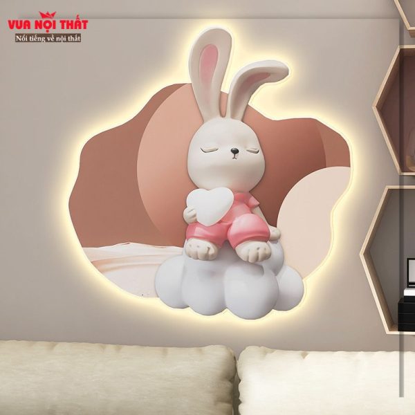 Tranh đèn LED 3D hình thỏ TT26