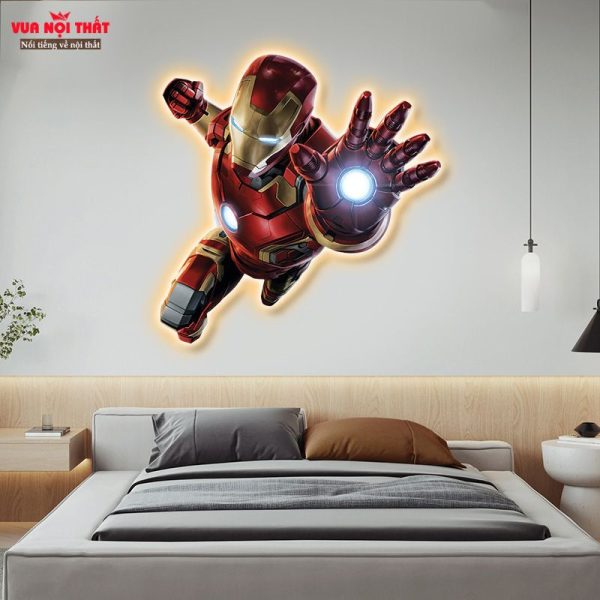 Tranh đèn led tráng gương Iron Man TT22 giá rẻ