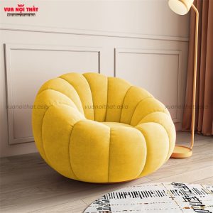 Ghế sofa bí ngô GL20 vải nhung màu vàng