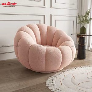 Ghế sofa bí ngô GL20 vải len cừu màu hồng