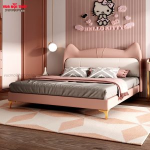 Giường ngủ màu hồng cho bé GN05