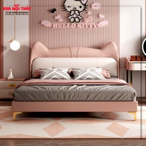 Giường ngủ màu hồng cho bé gái GN05