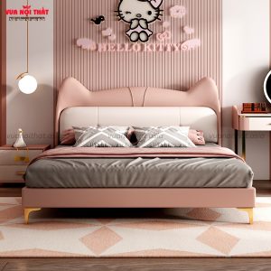 Giường ngủ màu hồng dễ thương cho béi GN05