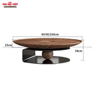 Kích thước bàn sofa gỗ tròn cao cấp BSF35