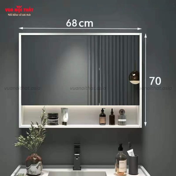 Tủ gương nhà tắm gương thường TG08 70cm