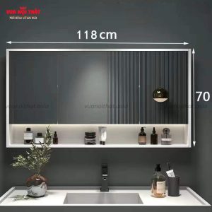 Tủ gương nhà tắm gương thường TG08 120cm