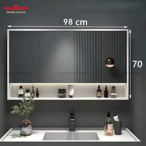 Tủ gương nhà tắm gương thường TG08 100cm