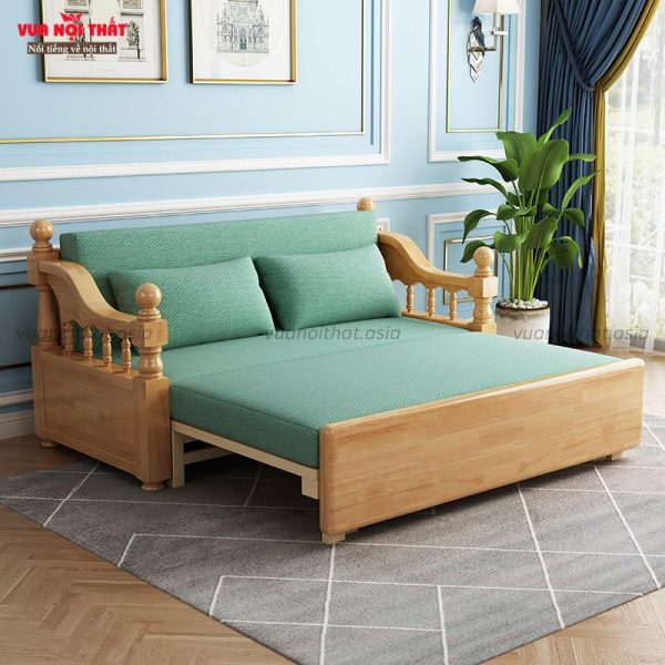 Giường sofa thông minh bằng gỗ cao cấp GN08 tạo tiện dụng cho người dùng