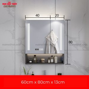 Tủ gương treo tường TG12 60cm gương thông minh