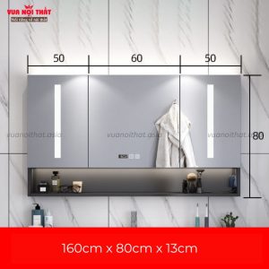 Tủ gương treo tường TG12 160cm gương thông minh