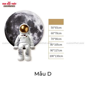 Tranh đèn phi hành gia ngồi trên mặt trăng TT66 mẫu D
