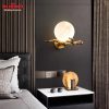 Đèn tường thân đồng chao đá DTT28