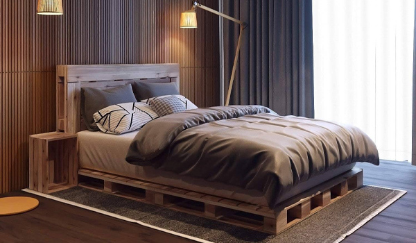 Pallet gỗ được ứng dụng làm giường ngủ