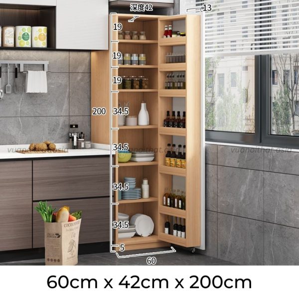 Tủ đựng đồ phòng bếp bằng gỗ TCB08 loại 60cm x 42cm