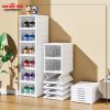 Tủ giày gấp gọn bằng nhựa màu trắng trong TGD07