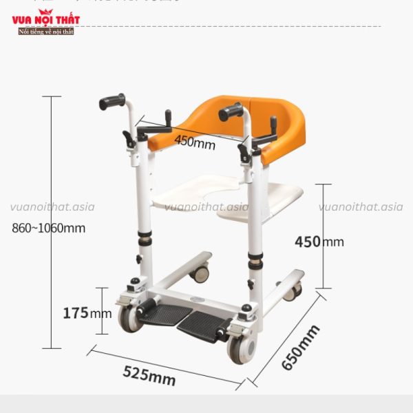 Kích thước của ghế tắm hỗ trợ vệ sinh cho người cao tuổi CSSK04