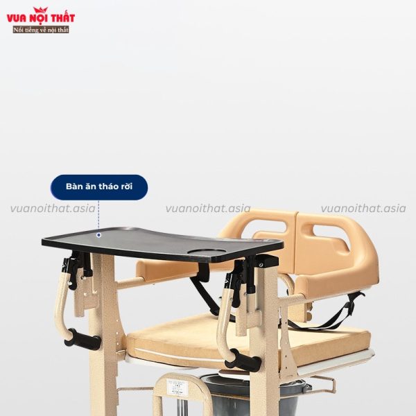Ghế tắm vệ sinh cho người già, người khuyết tật CSSK01 có bàn ăn tháo rời