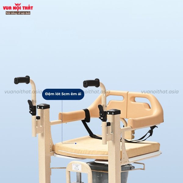 Ghế tắm vệ sinh cho người già, người khuyết tật CSSK01 có đệm ngồi êm ái