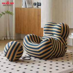 Ghế lười Big Mama Chair GL34 màu sọc xanh vàng