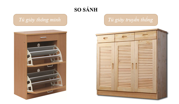 So sánh tủ giày thông minh và tủ giày truyền thống