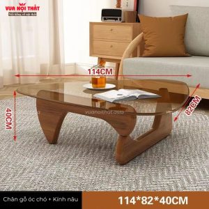 Bàn sofa tam giác BSF61 với mặt kính cường lực cao cấp