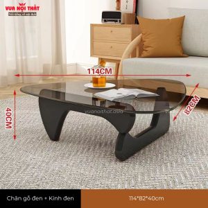 Đặc điểm của bàn sofa chân gỗ mặt kính BSF61