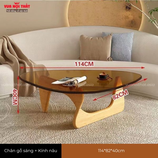 Đơn vị cung cấp bàn sofa mặt kính hình tam giác đẹp