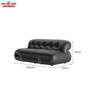 Kích thước ghế sofa màu đen nhập khẩu GSF10