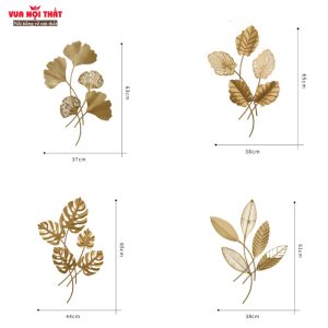 Kích thước các mẫu tranh decor lá vàng đẹp TT74