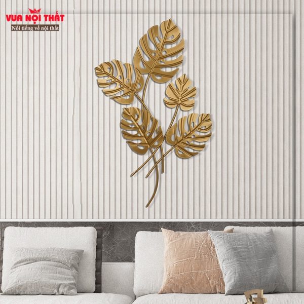 Tranh decor trang trí lá vàng đẹp TT74