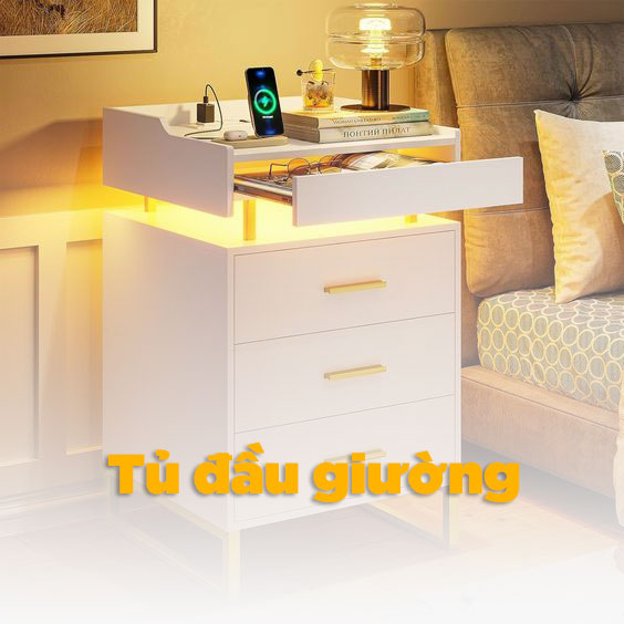 Tủ đầu giường bền đẹp cho phòng ngủ