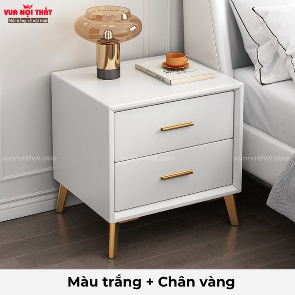 Tủ đầu giường bọc da 2 hộc tủ sang trọng TDG10