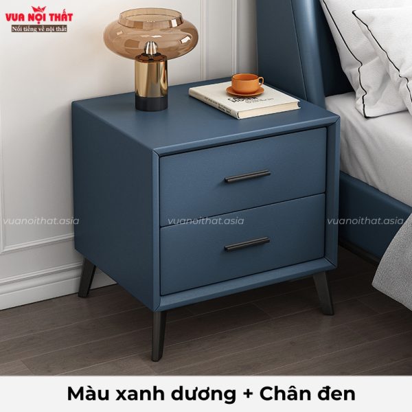 Giá tủ đầu giường bọc da hai ngăn kéo TDG10