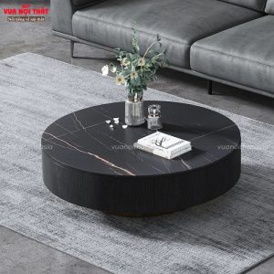 Bàn sofa tròn mặt đá hiện đại BSF73 tạo điểm nhấn cho không gian