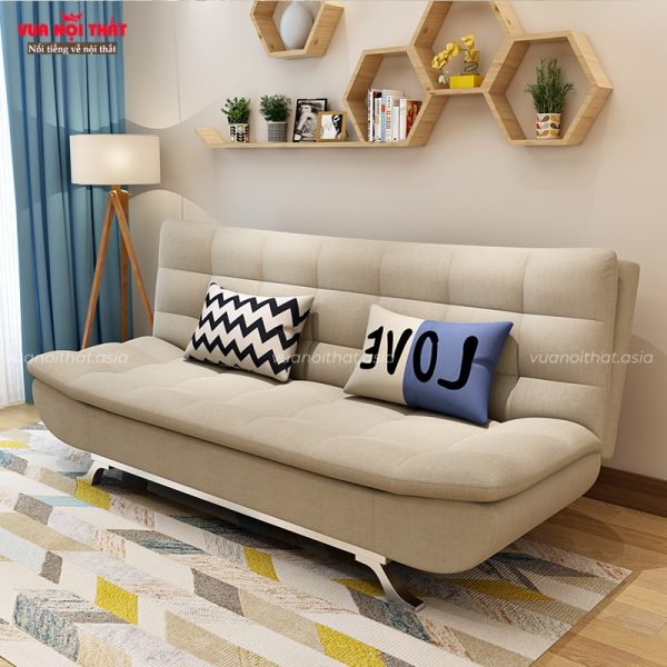 Sofa giường gấp màu trắng nhạt