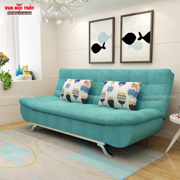 Sofa giường gấp màu lục lam nhạt