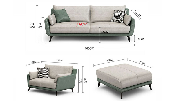 Lựa chọn kích thước sofa da phù hợp với không gian