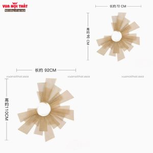 Kích thước của tranh sắt decor treo tường hình mặt trời TT75