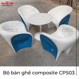 Bộ bàn ghế composite hiện đại CPS03