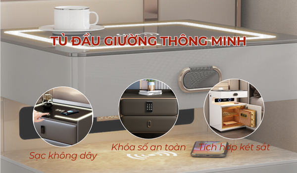 Tủ đầu giường thông minh - Lựa chọn số 1 cho phòng ngủ hiện đại