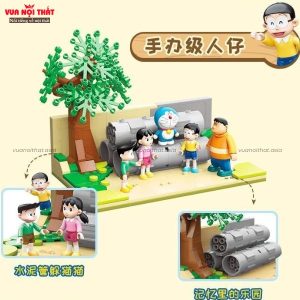 Bộ đồ chơi lắp ráp mô hình lego Doraemon ống xi măng không gian mở MH38