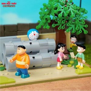 Bộ đồ chơi lắp ráp mô hình lego Doraemon ống xi măng không gian mở MH38