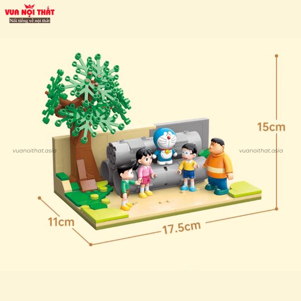 Bộ đồ chơi lắp ráp mô hình lego Doraemon ống xi măng không gian mở MH38