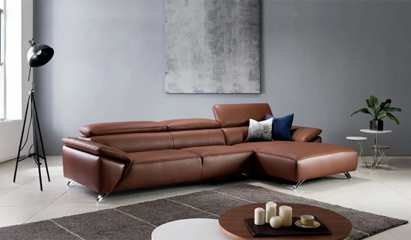 Sofa da mang đến vẻ đẹp sang trọng cho không gian phòng khách