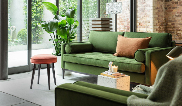 Tránh chọn ghế sofa có màu xanh lá cây