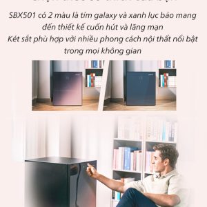 Thiết kế hai màu tím galaxy và xanh lục bản